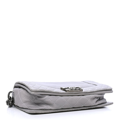 Chanel Calfskin Medium Boy Reverso Flap Grey 3 of 4