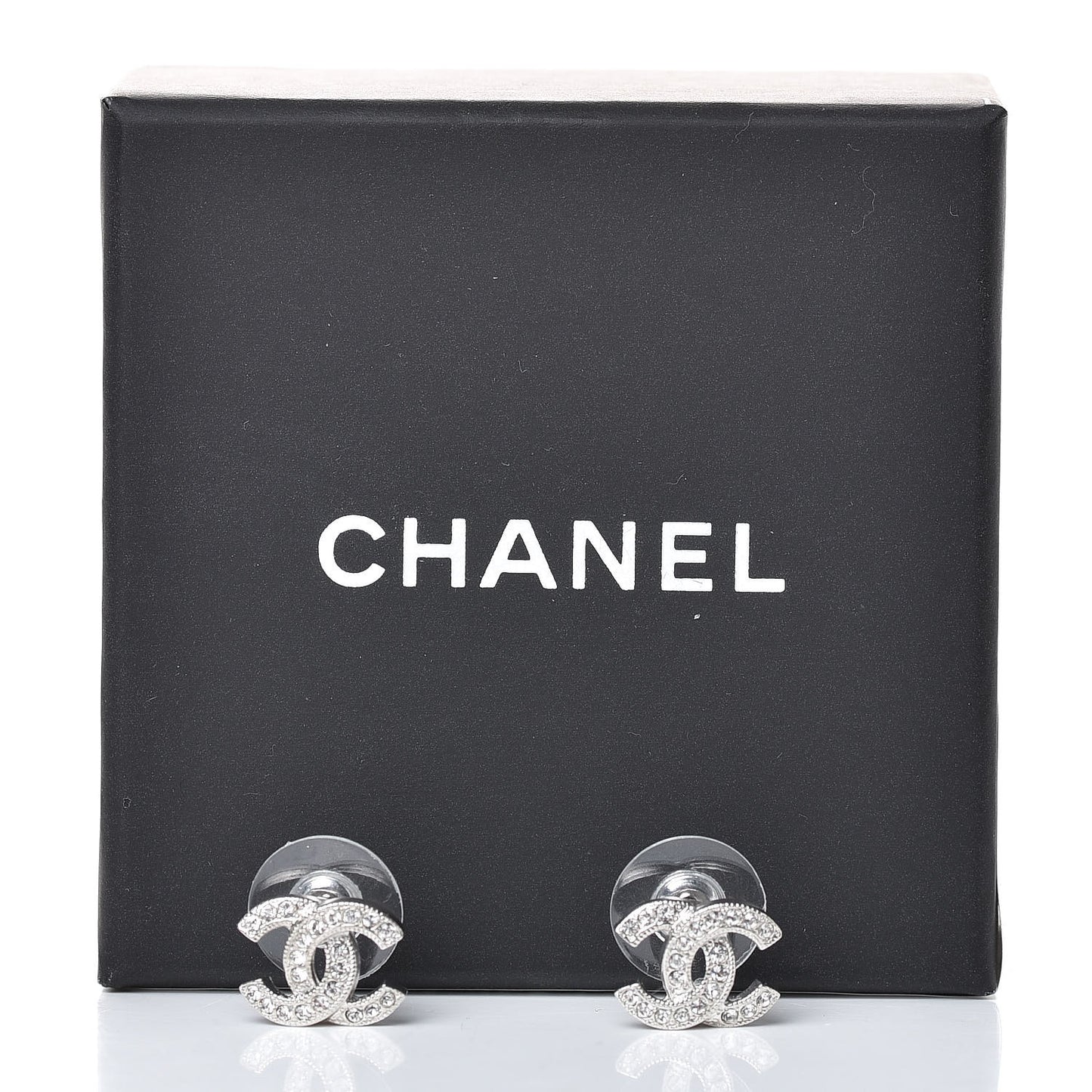 Crystal Mini Timeless CC Earrings Silver