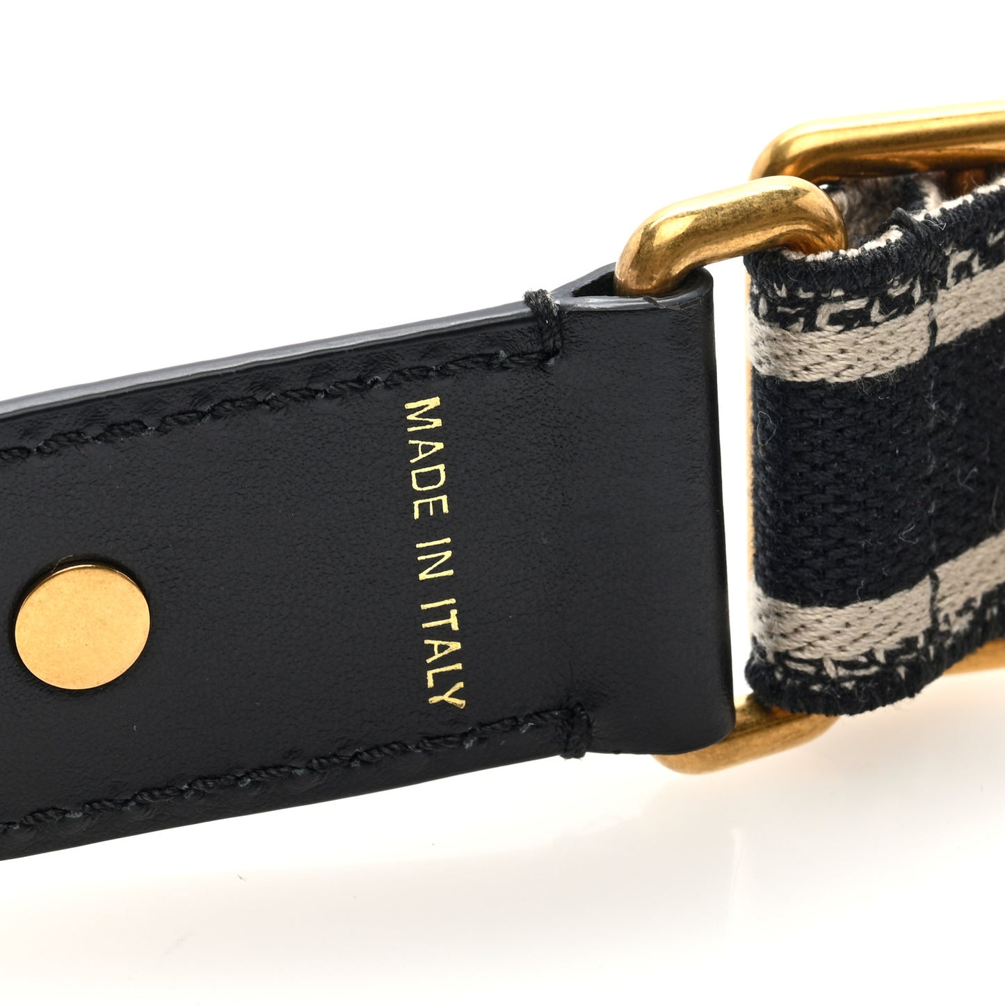 Canvas Embroidered Shoulder Strap Black