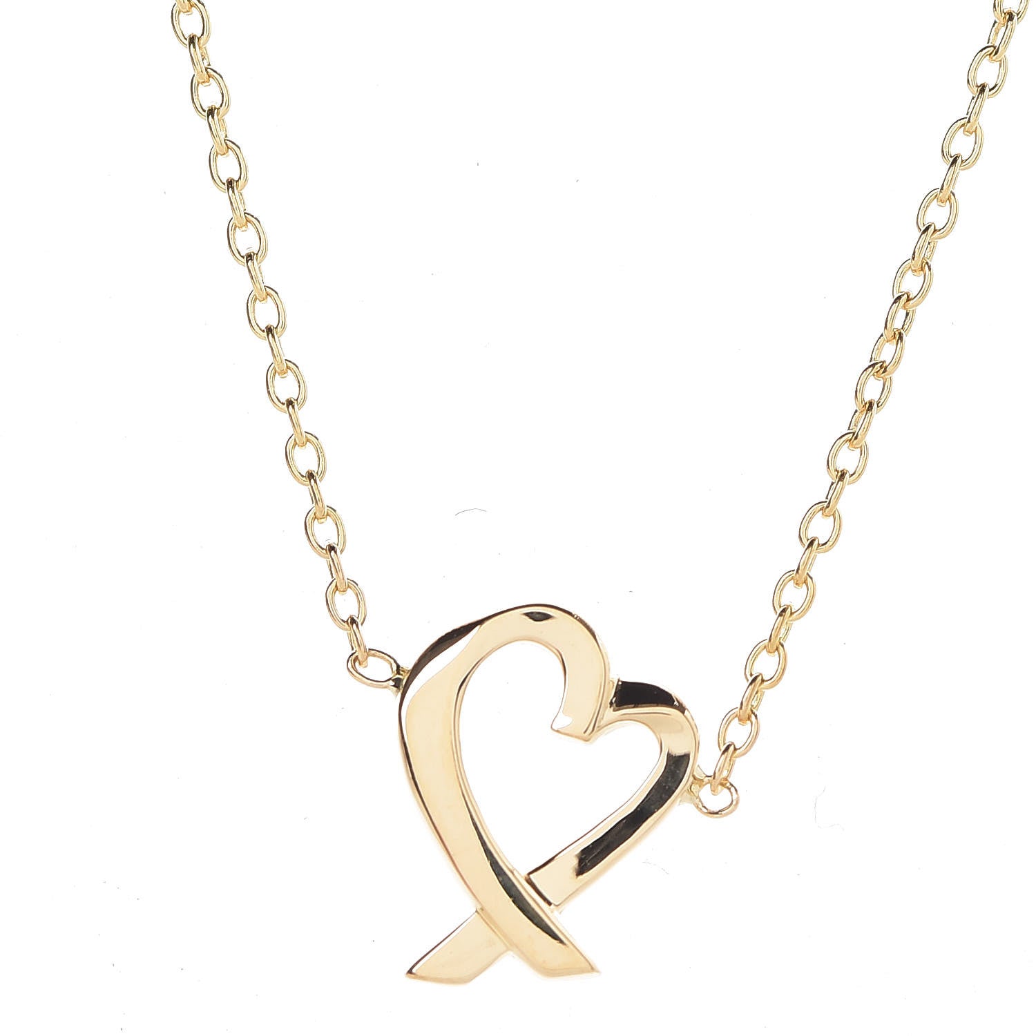 Tiffany 18K Yellow Gold Mini Paloma Picasso Loving Heart Pendant Necklace 7 of 7