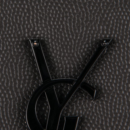 Saint Laurent Grain De Poudre Medium Classic Monogram Kate Satchel Coal 7 of 7