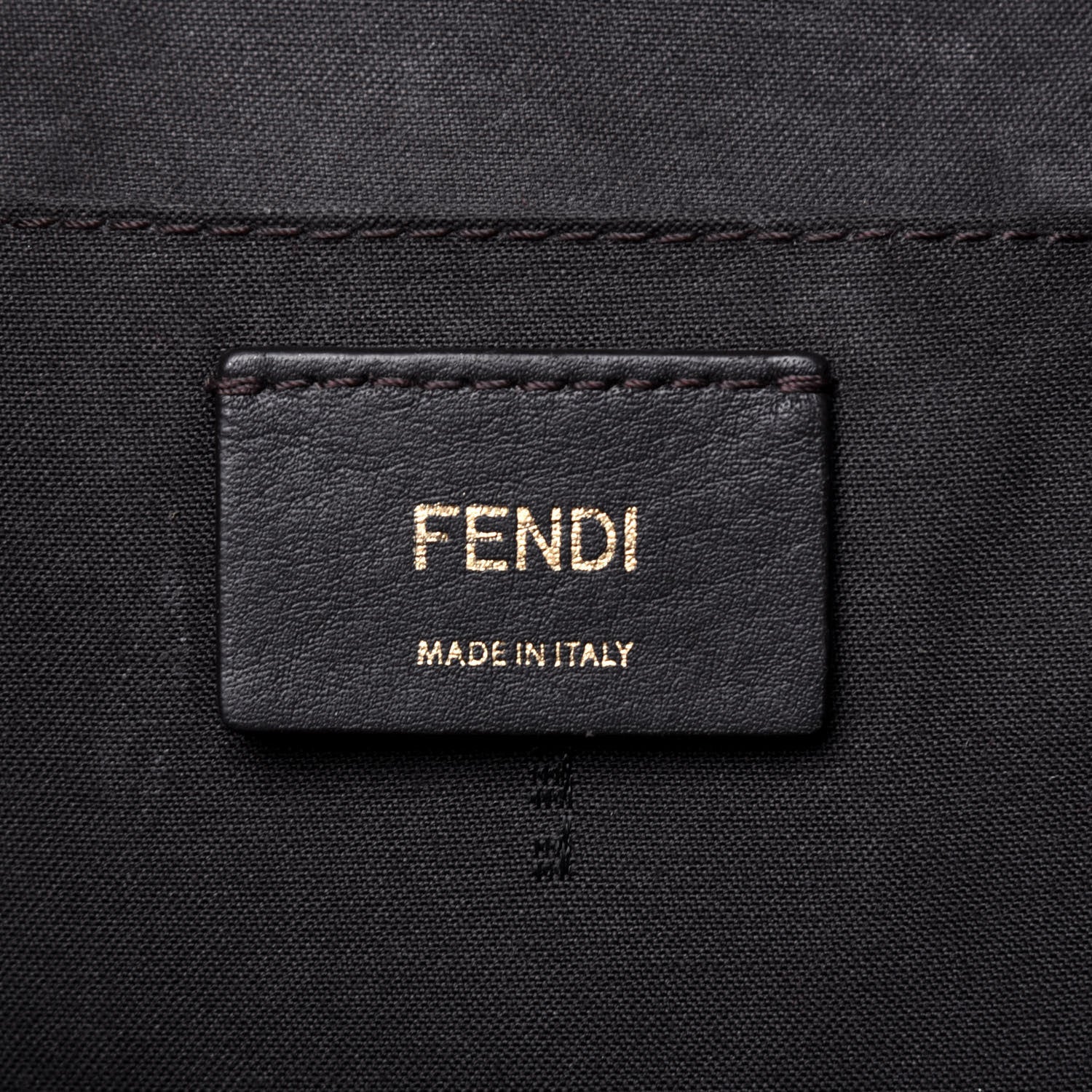 Fendi Vitello Cruise Bi-Color FF 1974 Embossed F is Fendi Drawstring Backpack Black Fragola Maya 5 of 20