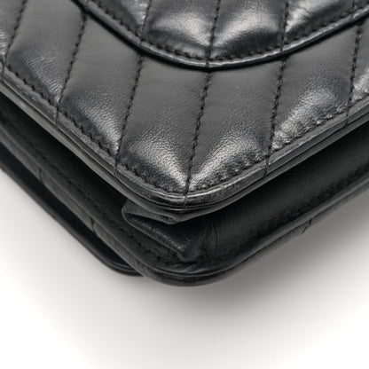 Chanel Aged Calfskin Chevron Quilted Reissue Wallet On Chain WOC So Black 14 of 17