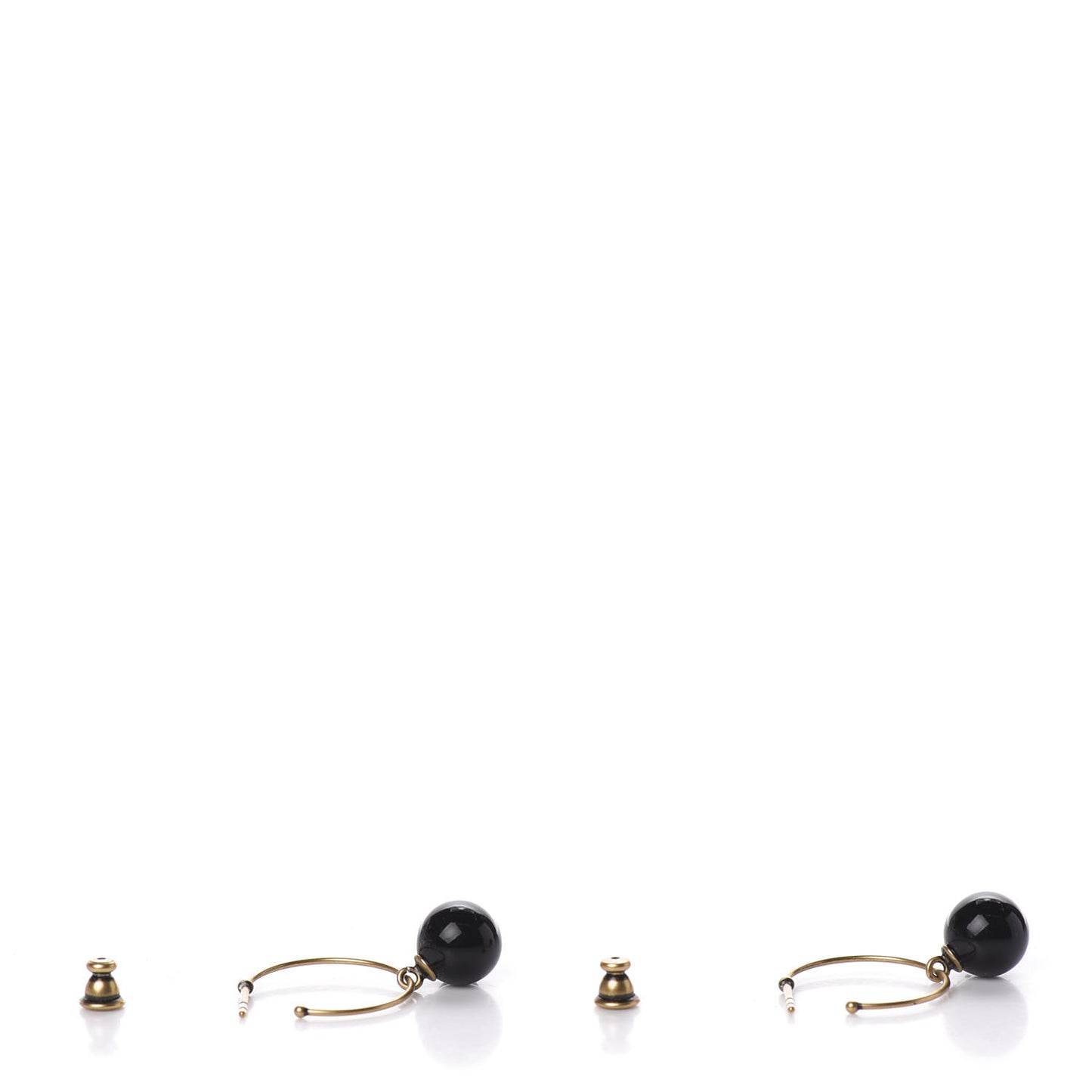 Mise En Dior Tribal Hoop Earrings Black