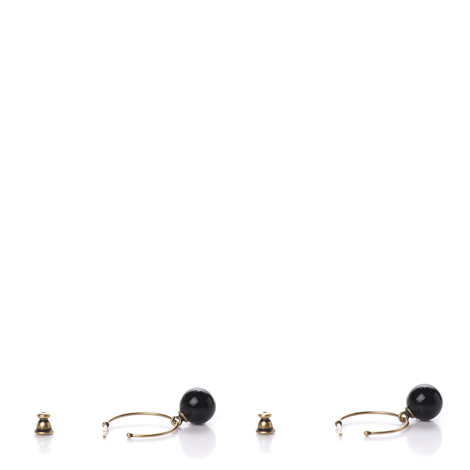 Christian Dior Mise En Dior Tribal Hoop Earrings Black 3 of 3