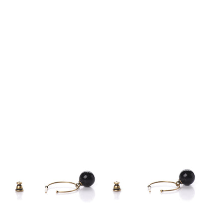 Christian Dior Mise En Dior Tribal Hoop Earrings Black 3 of 3