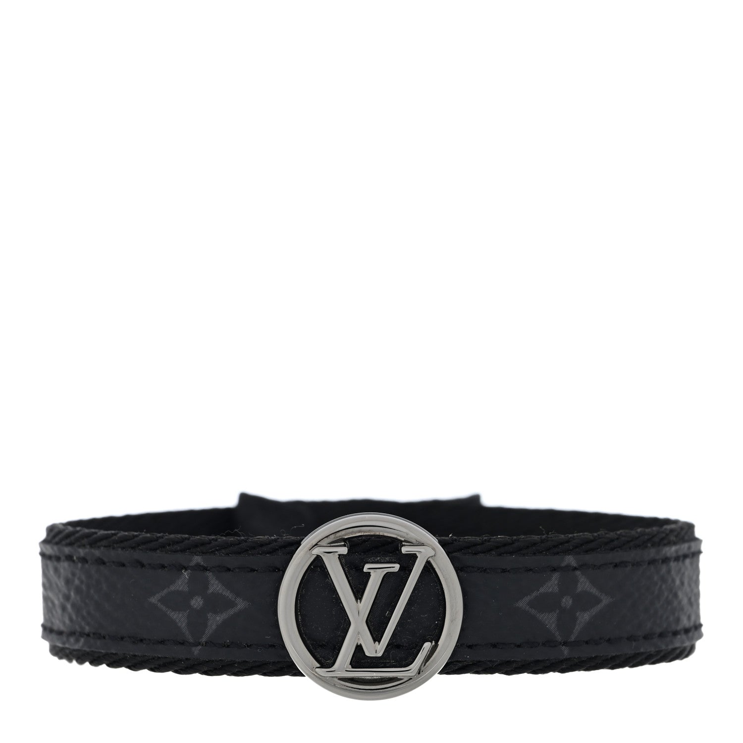 Louis Vuitton Monogram Eclipse LV Circle Bracelet 1 of 3