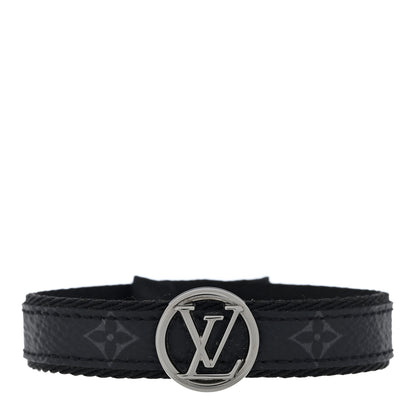 Louis Vuitton Monogram Eclipse LV Circle Bracelet 1 of 3