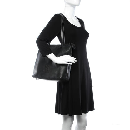 Chanel Calfskin CC Tassel Shopping Tote Black 10 of 16
