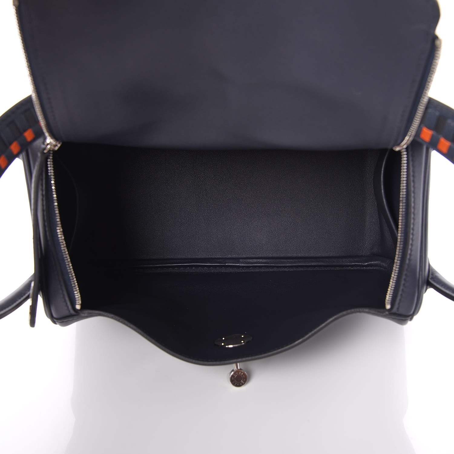Hermes Swift Epsom Lindy 26 Tressage De Cuir Bleu Indigo Noir Terre Battue 6 of 9