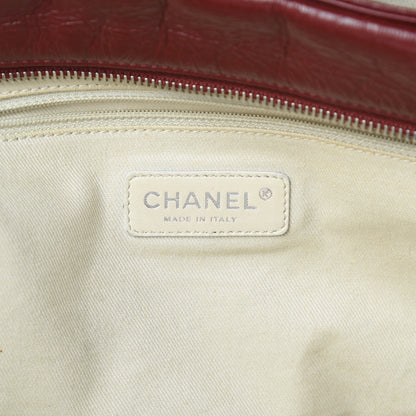 Chanel Glazed Goatskin Double Stitch Shoulder Bag Rouge 8 of 17