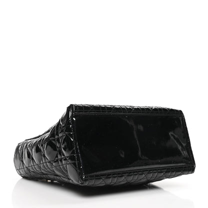 Christian Dior Patent Cannage Medium Lady Dior Black 4 of 7