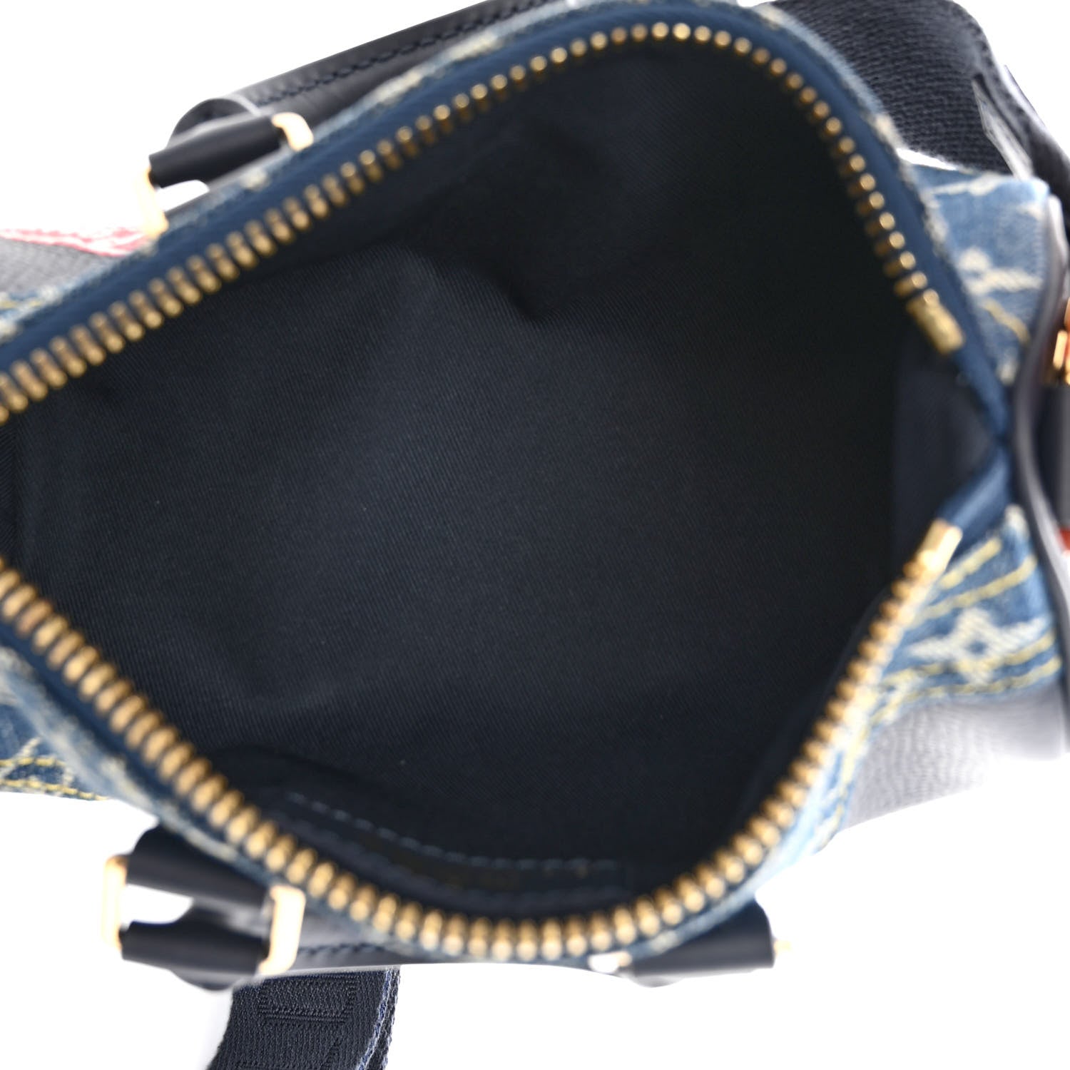Louis Vuitton Taurillon Monogram Denim Drip Keepall XS Blue 5 of 9