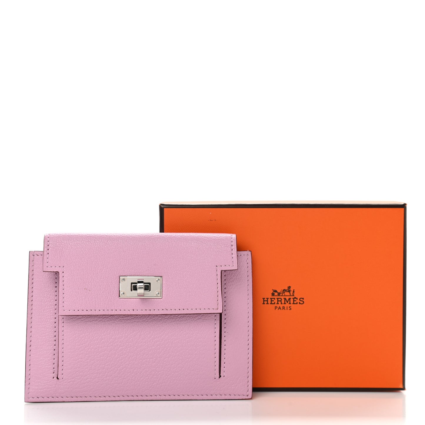 Chevre Mysore Kelly Pocket Compact Wallet Mauve Sylvestre