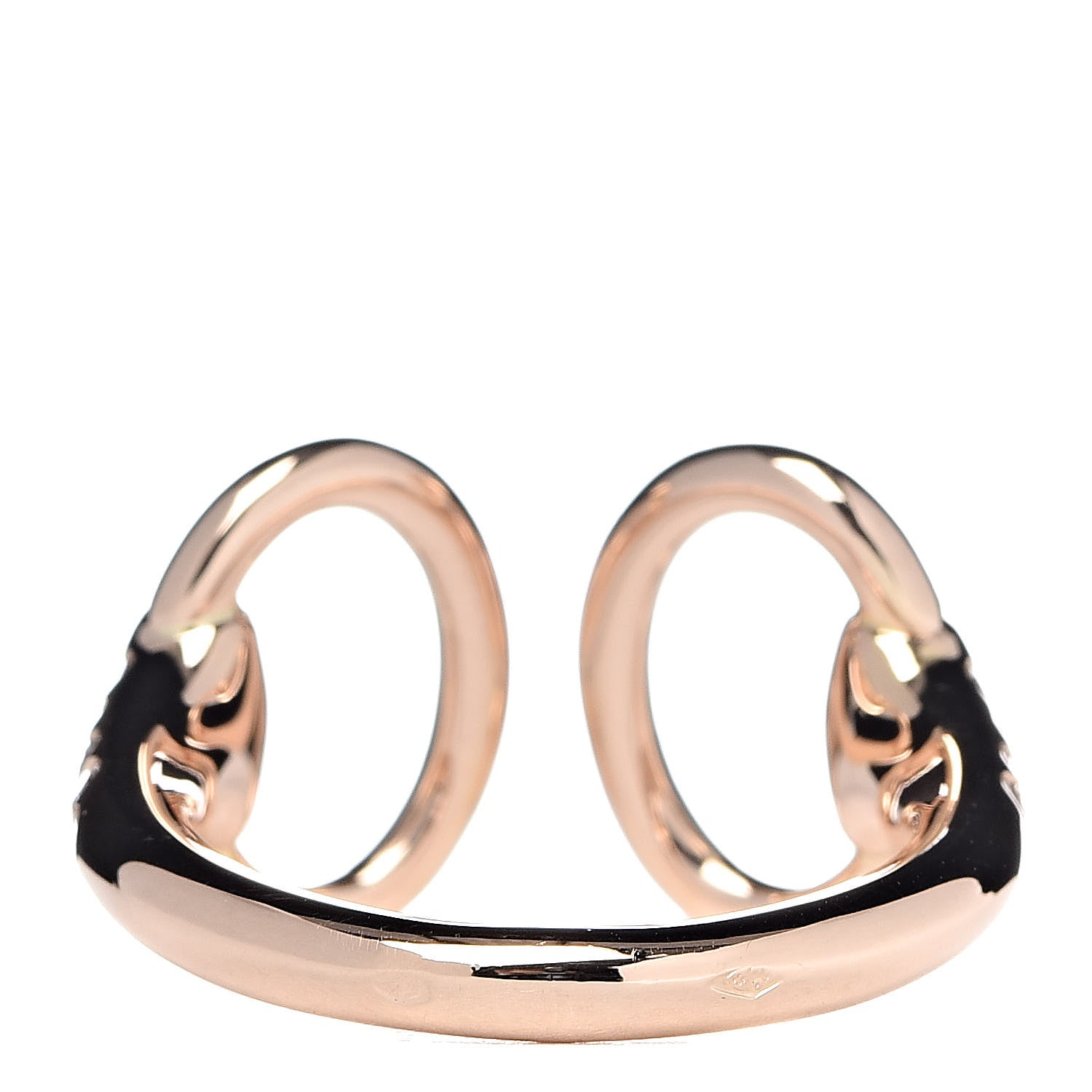 Hermes 18K Rose Gold Diamond Nausicaa Ring 52 6 4 of 8