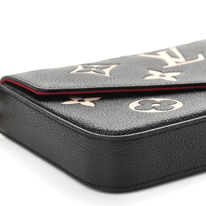 Louis Vuitton Empreinte Monogram Giant Felicie Pochette Black Beige 8 of 9