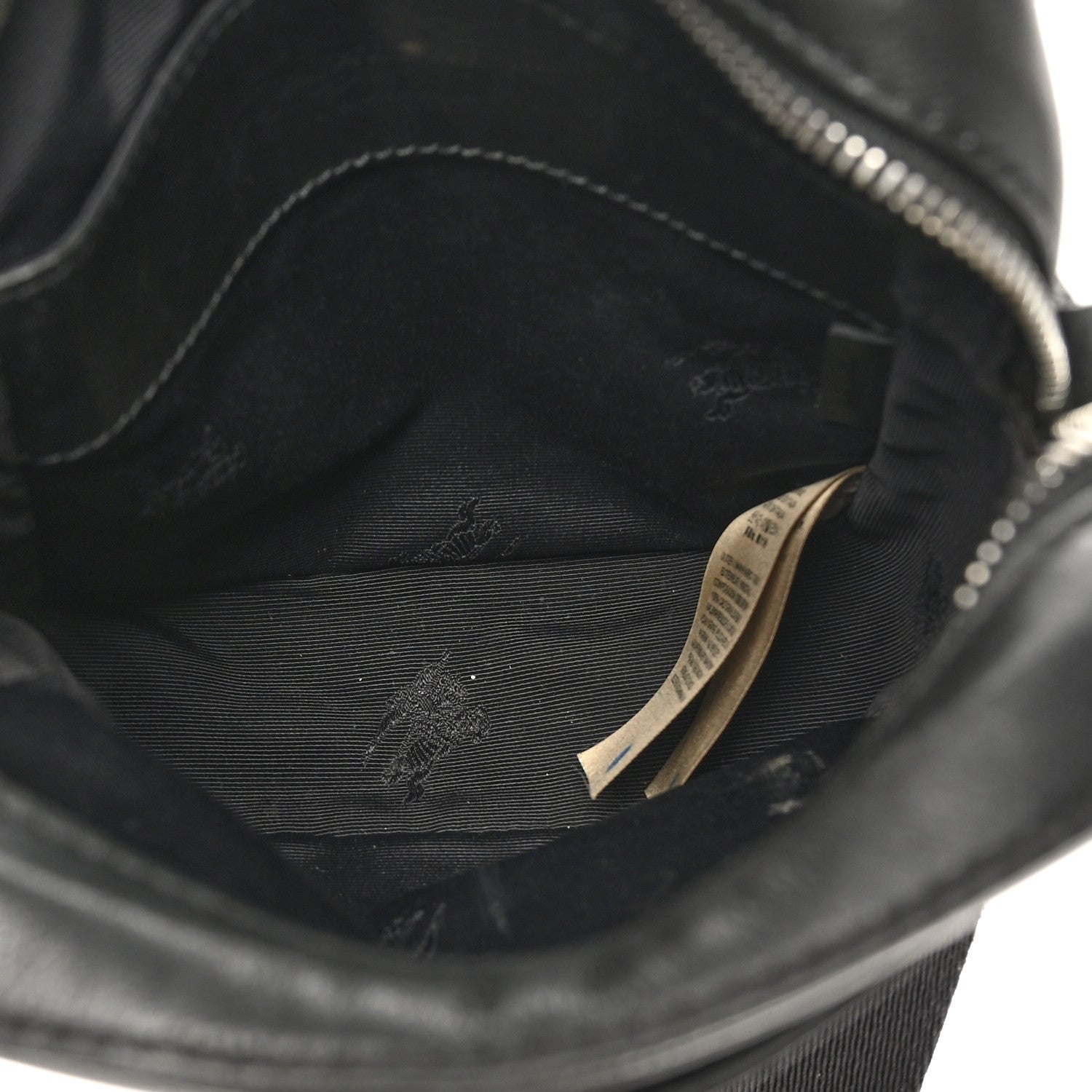 Burberry Pebbled  Calfskin Embossed Thornton Messenger Bag Black 5 of 10