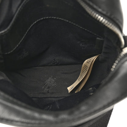 Burberry Pebbled  Calfskin Embossed Thornton Messenger Bag Black 5 of 10