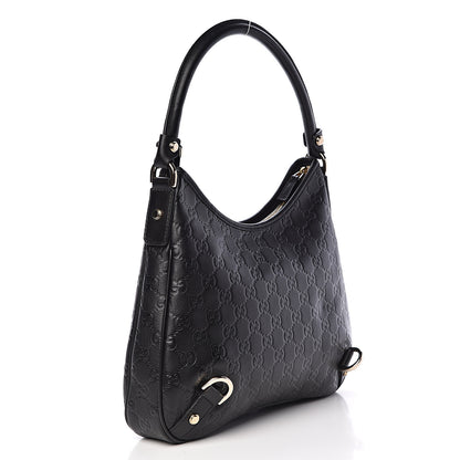 Gucci Guccissima Medium Abbey D Ring Hobo Black 3 of 13