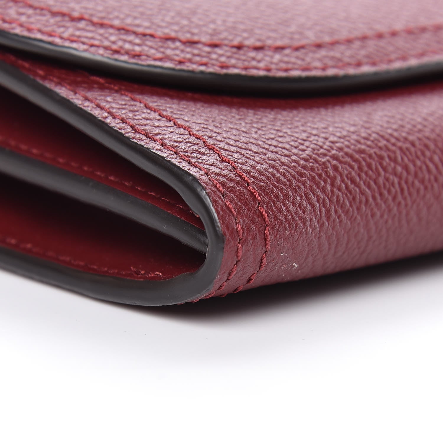 Burberry Grainy Calfskin Henley Wallet On Chain Burgundy 8 of 9