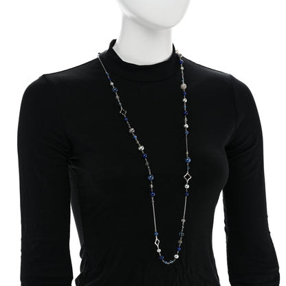 David Yurman Sterling Silver Lapis Lazuli Kyanite Pearl Hematine Labradorite Blue Topaz Moonstone Smoky Quartz Quatrafoil Necklace 2 of 5