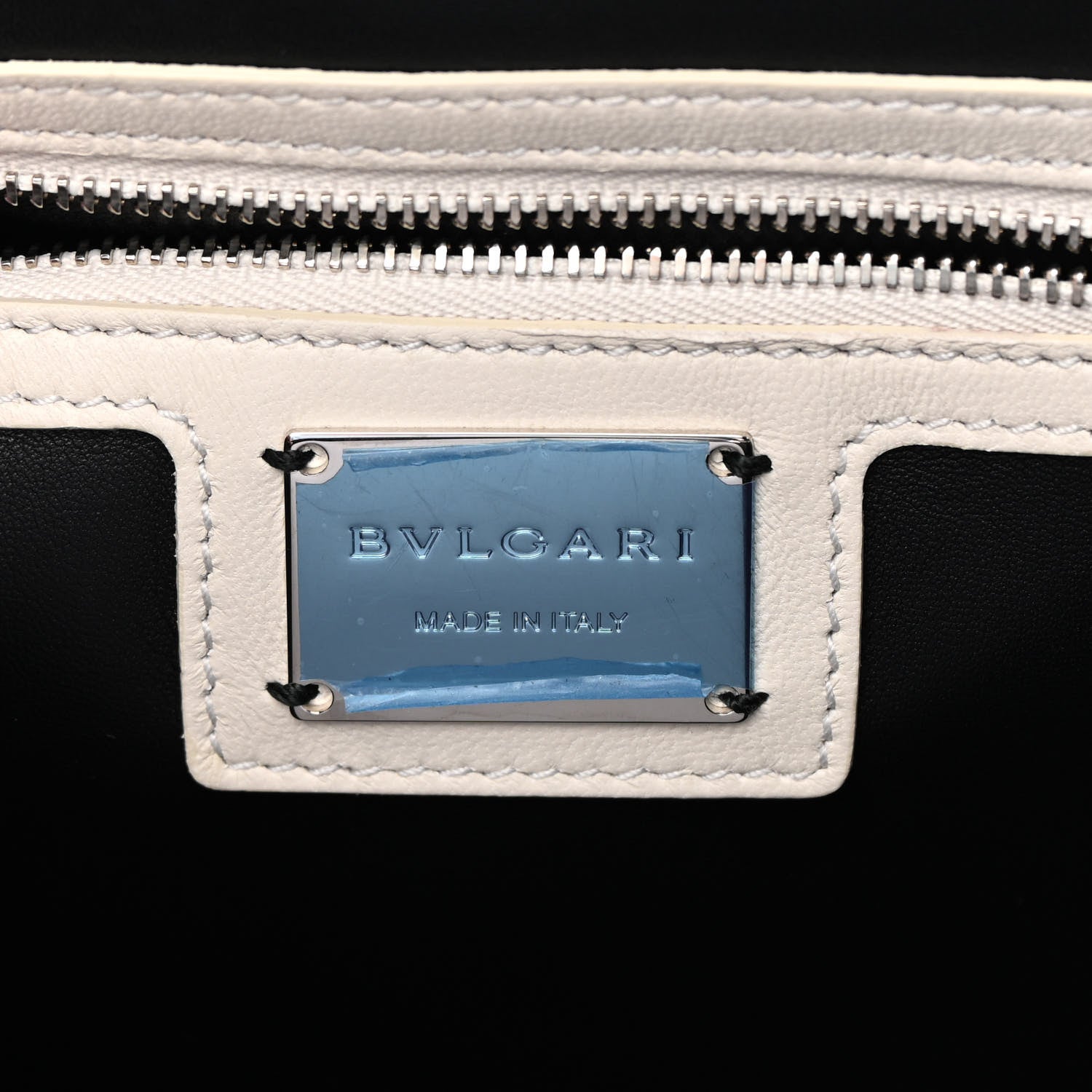 Bulgari Calfskin Quilted Serpenti Forever Backpack White 6 of 11