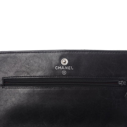 Chanel Lambskin Quilted Wallet On Chain WOC Black 6 of 11