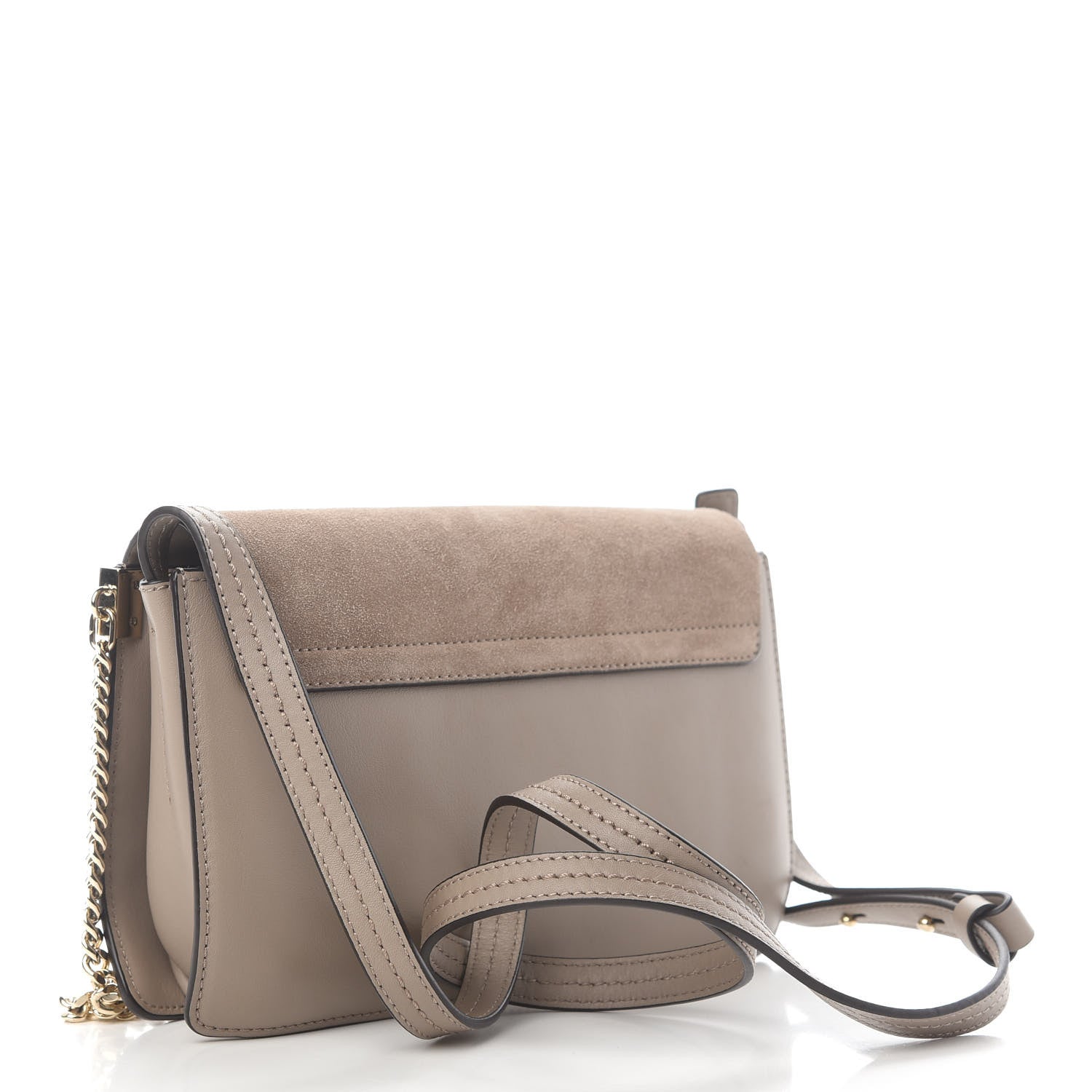 Chloe Suede Calfskin Small Faye Shoulder Bag Motty Grey 2 of 8