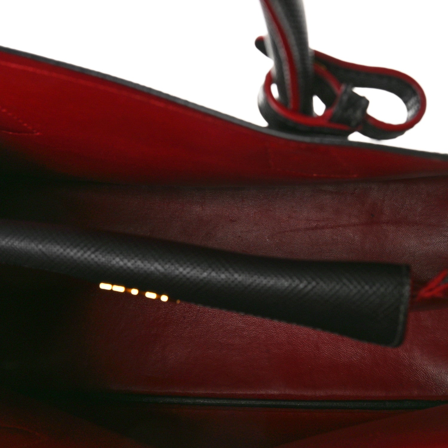 Prada Saffiano Cuir Medium Double Bag Black Fuoco 5 of 9
