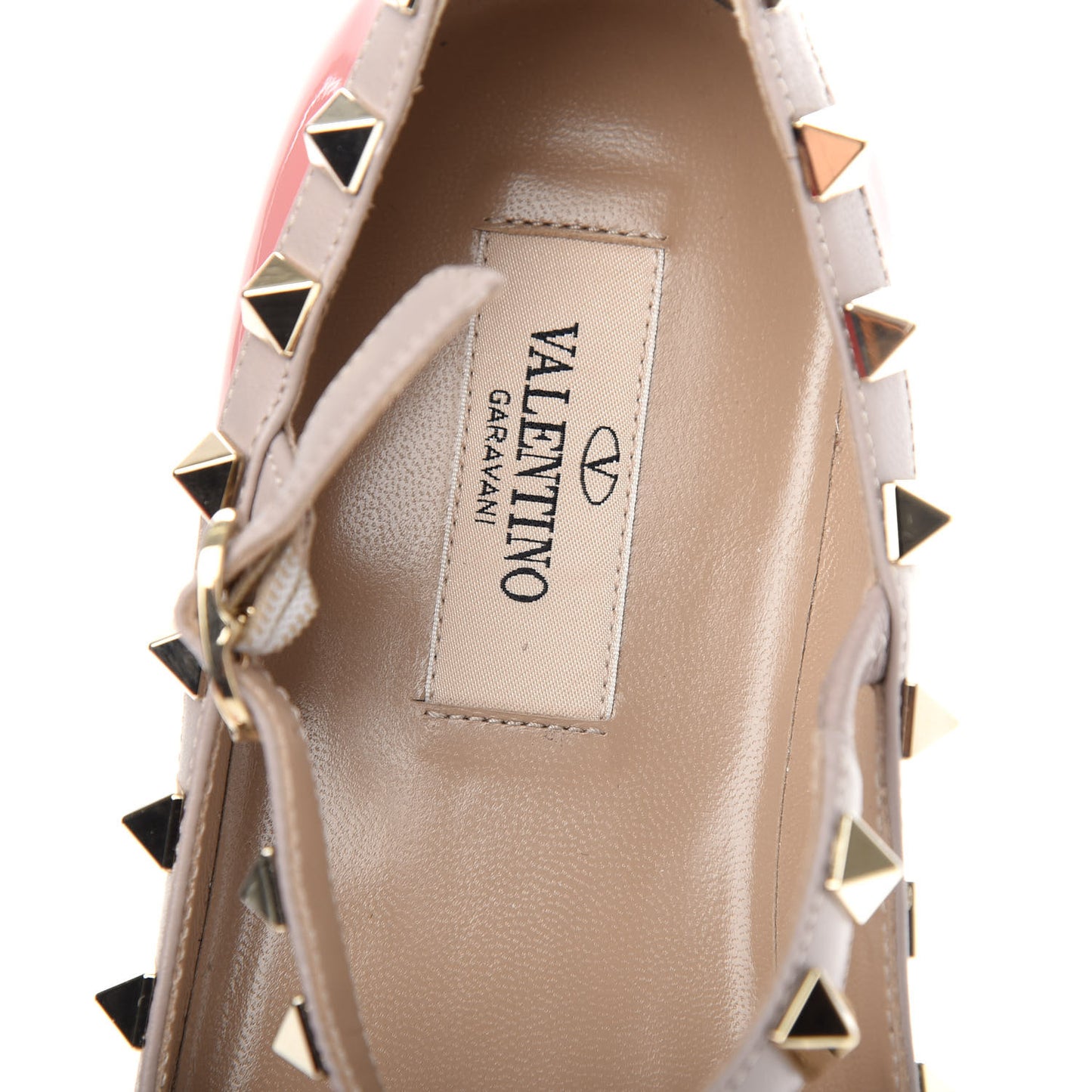 Patent Rockstud Cage Ballerina Flats 37 Ninphea Poudre