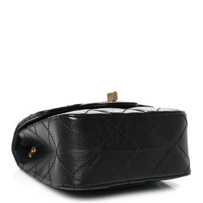 Chanel Aged Calfskin Quilted 2.55 Reissue Mini North South Flap Black 4 of 9
