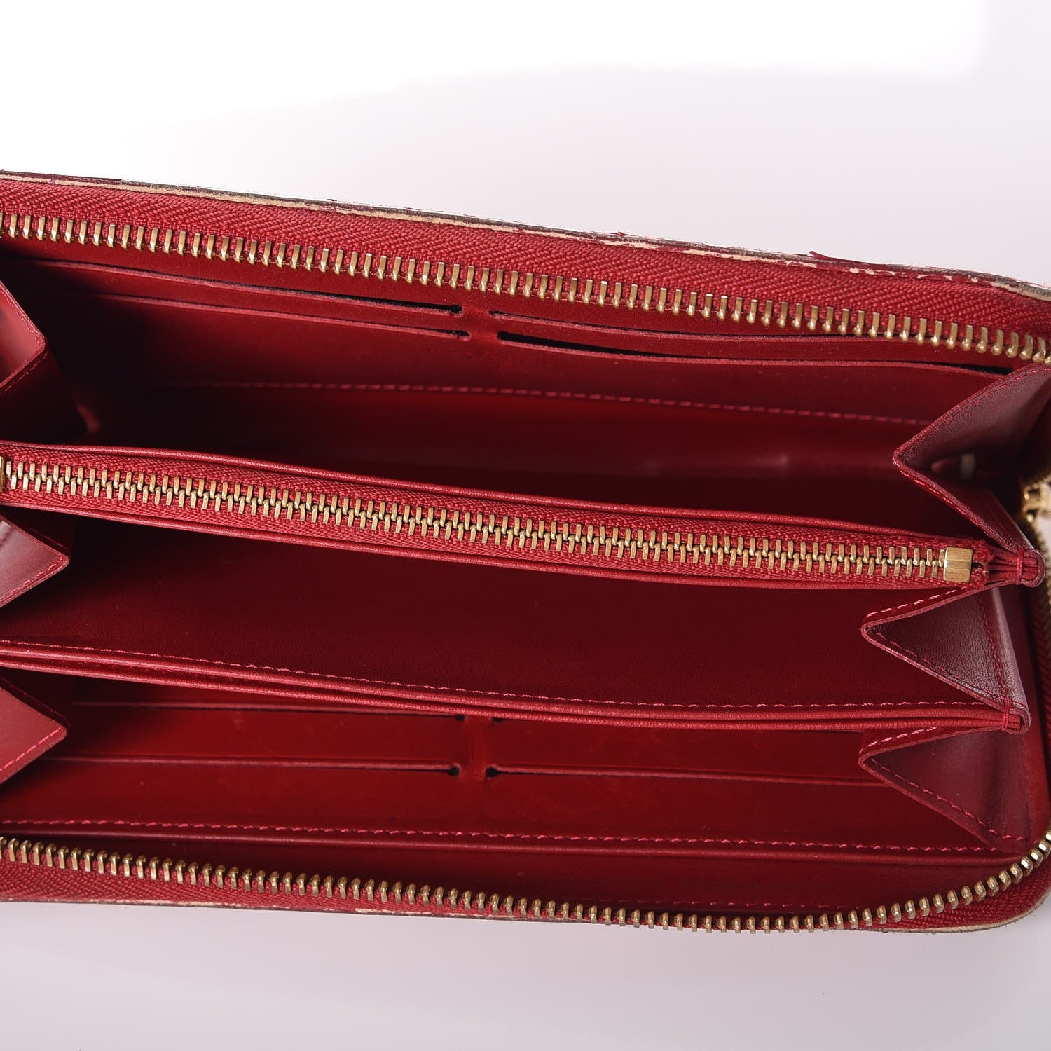 Louis Vuitton Vernis Rayures Zippy Wallet Pomme D'Amour 5 of 11