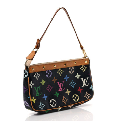 Louis Vuitton Monogram Multicolor Pochette Accessories Black 3 of 9