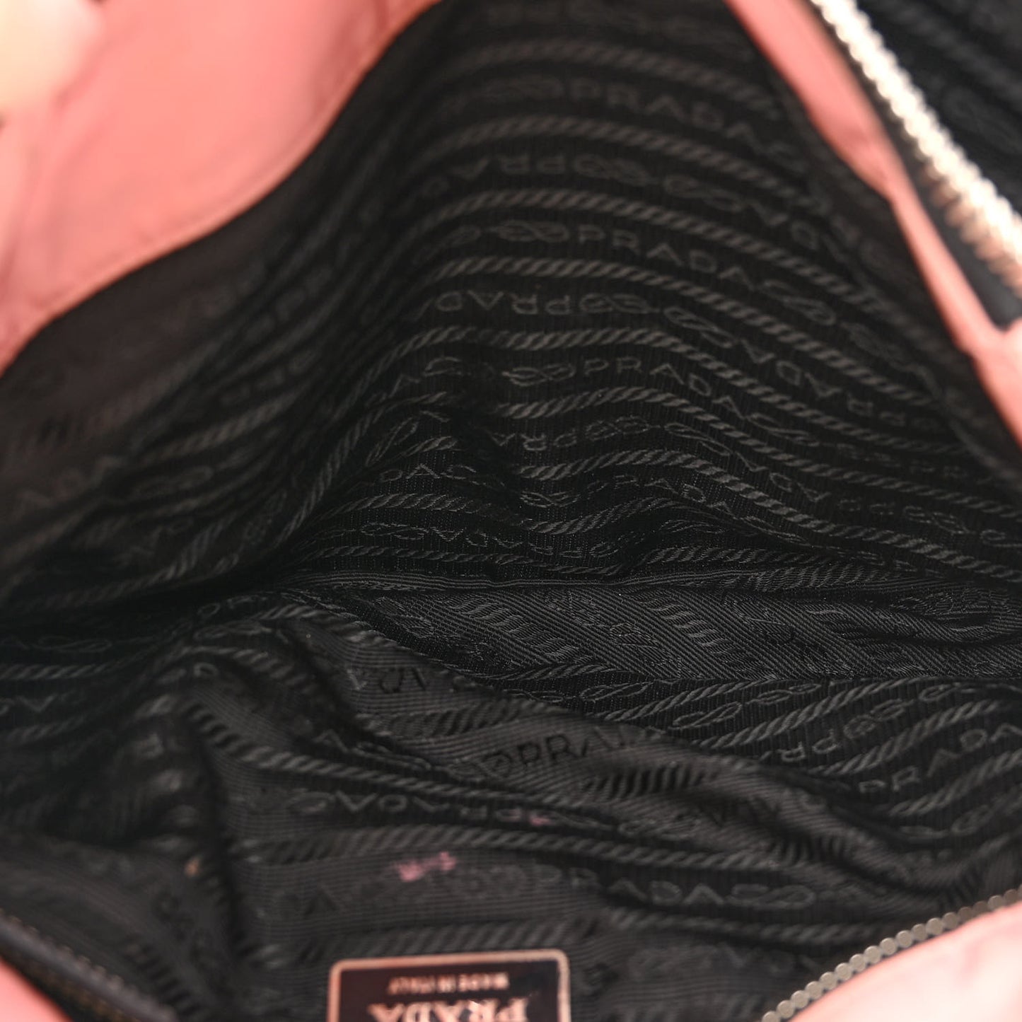 Tessuto Nylon Quilted Shoulder Bag Rosa Black