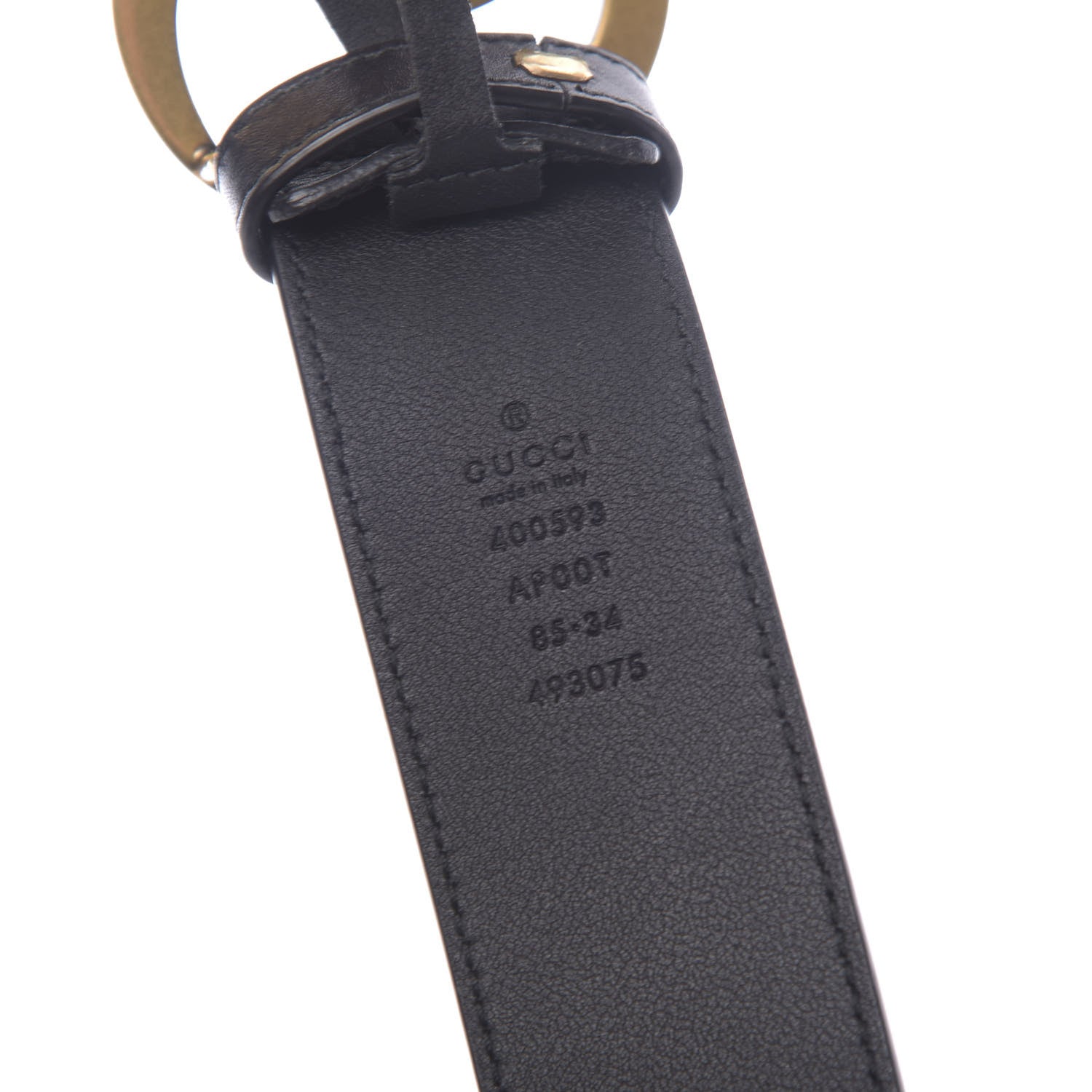 Gucci Calfskin Double G 40mm Belt 85 34 Black 3 of 5