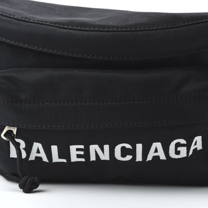 Balenciaga Recycled Sport Nylon Logo Embroidered Wheel Beltpack Black 10 of 10