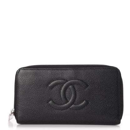 Chanel Caviar Large Timeless CC Zip Around Wallet Black 1 of 8