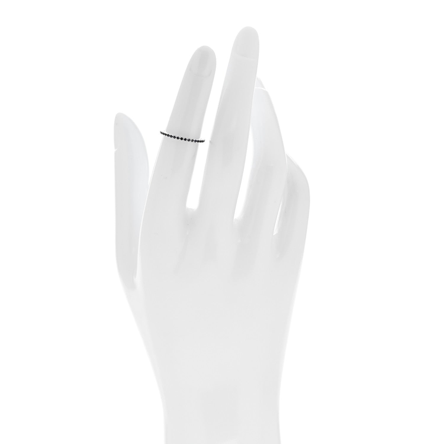 Tiffany 18K White Gold Iolite Metro Ring 48 4.5 2 of 4