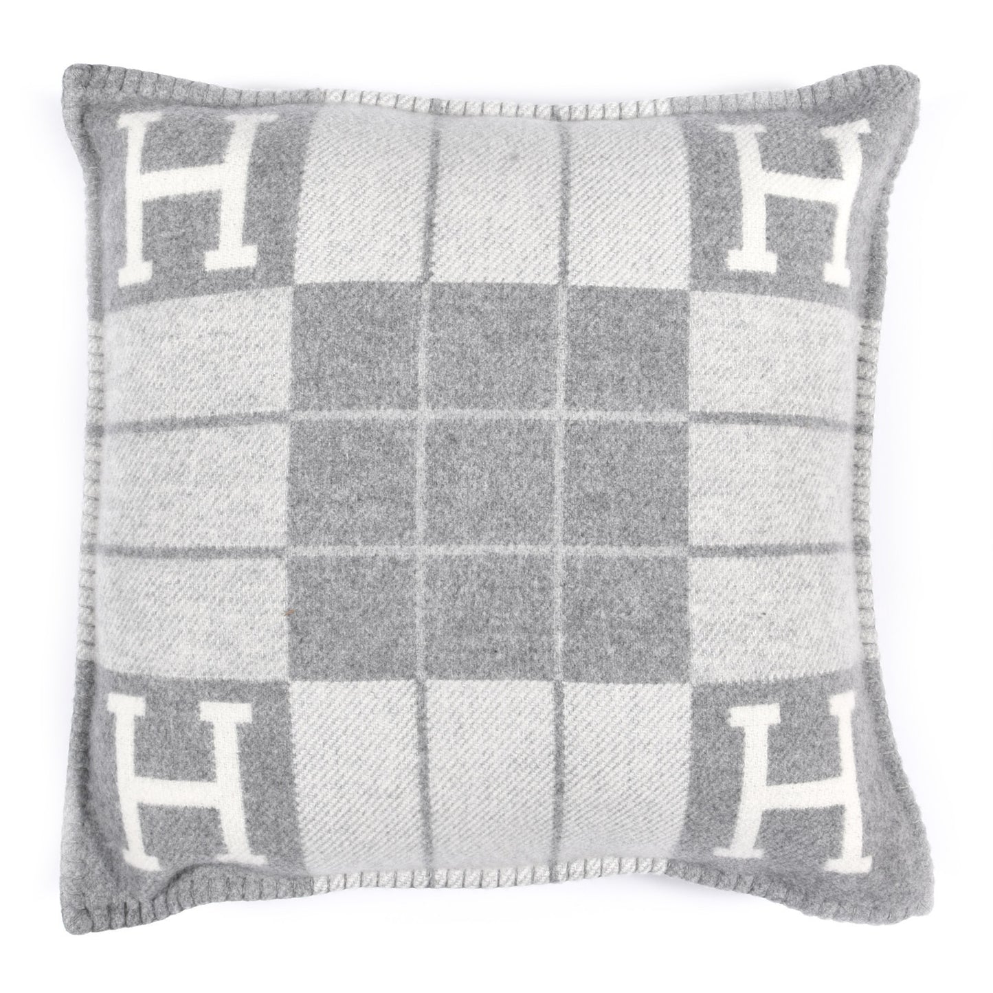 Wool Cashmere Avalon III Pillow PM Ecru Gris Clair