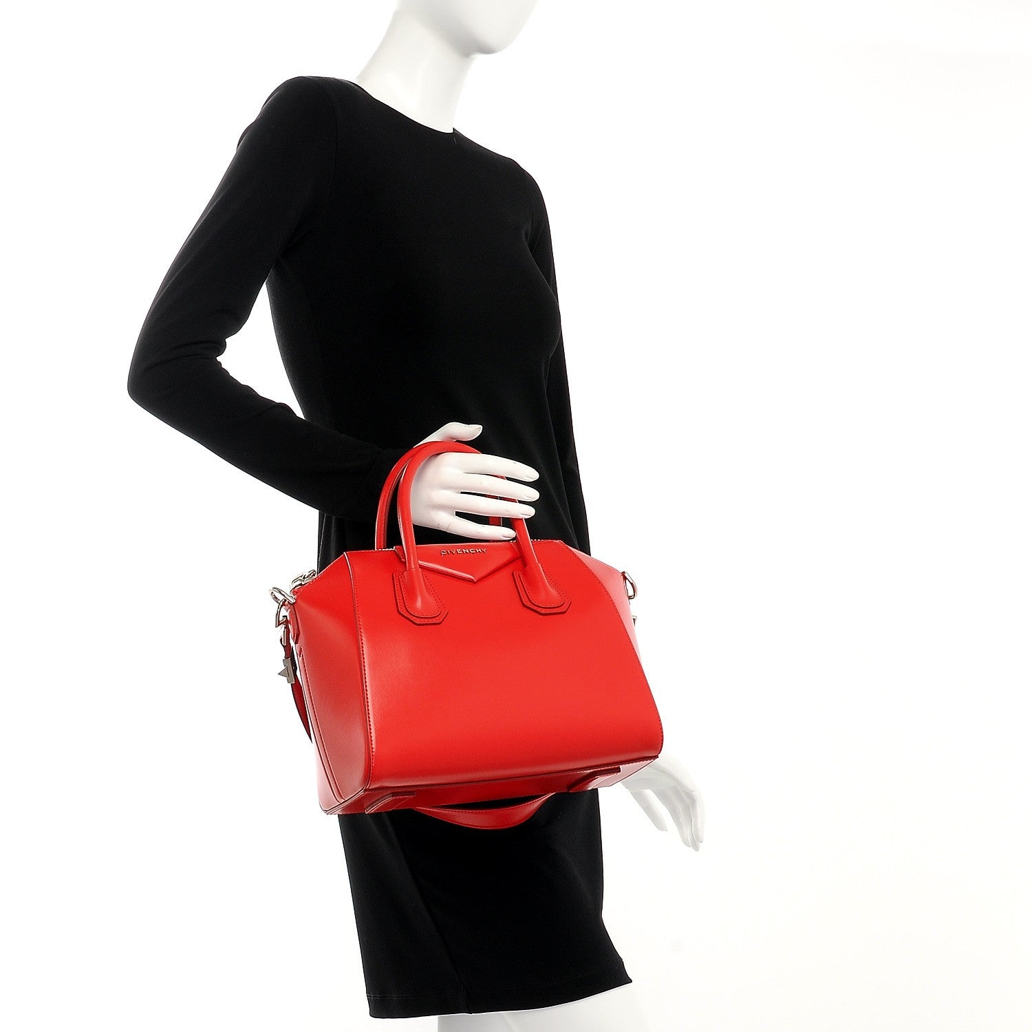 Givenchy Shiny Lord Calfskin Small Antigona Medium Red 3 of 8