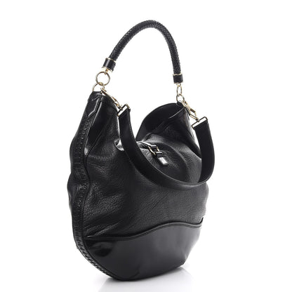 Burberry Grained Calfskin Medium Parade Hobo Black 4 of 9