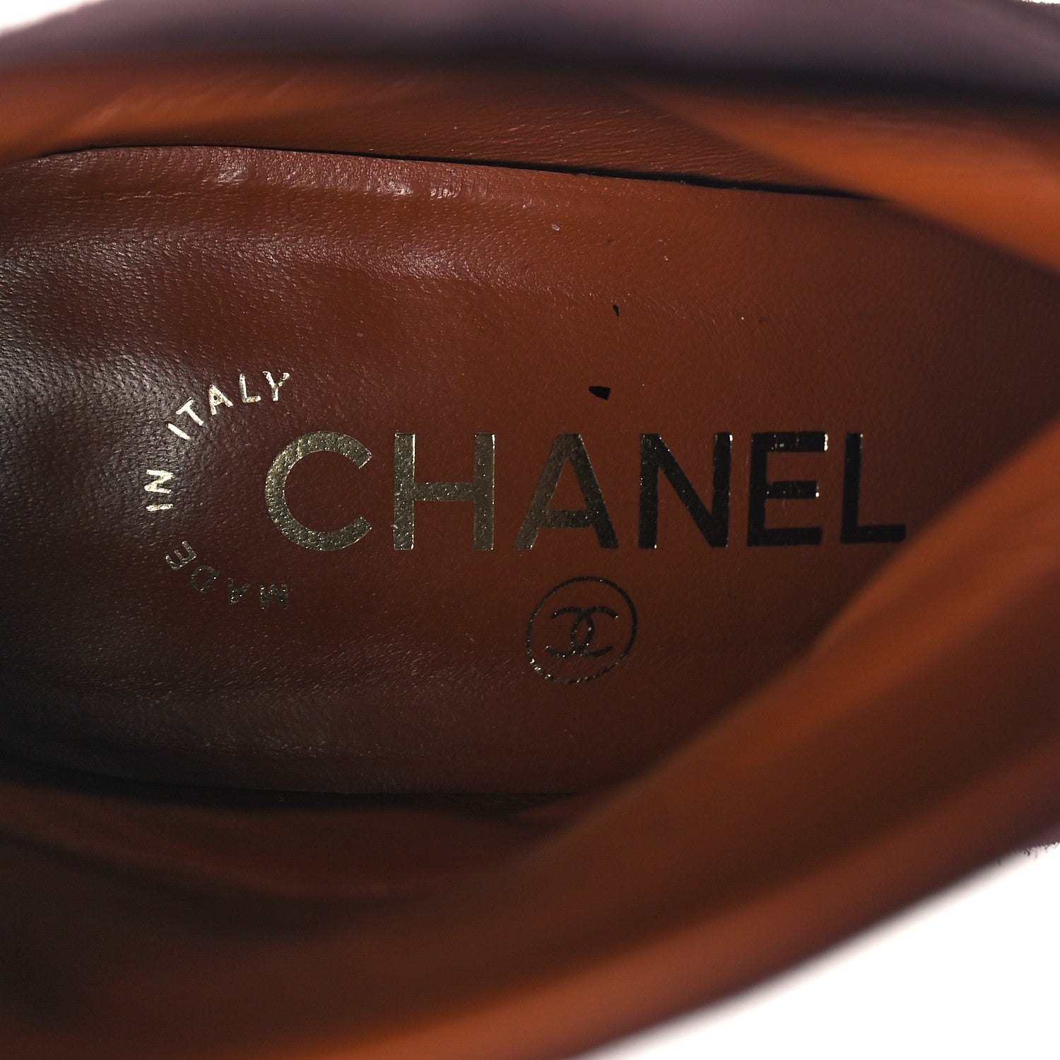 Chanel Suede Calfskin CC Short Boots 37 Burgundy 9 of 9