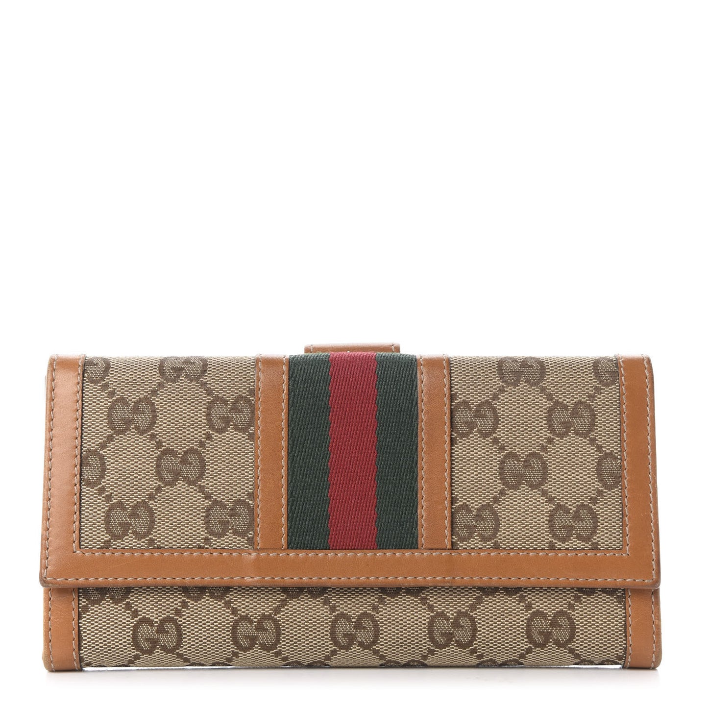 Monogram Vintage Web Continental Wallet Tobacco