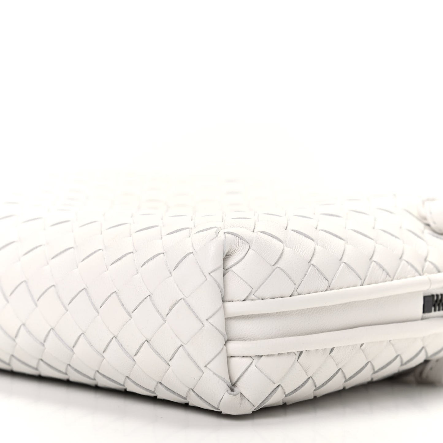 Nappa Intrecciato Nodini Crossbody Messenger White