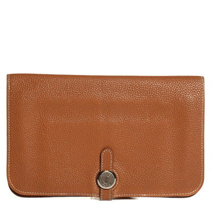 Hermes Togo Dogon Duo Wallet Gold 1 of 10