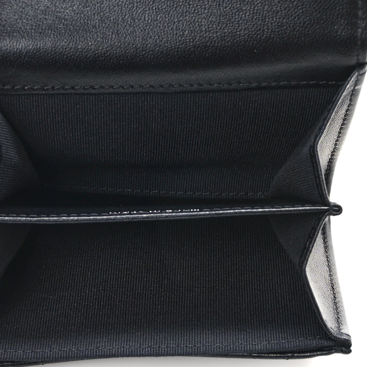 Chanel Lambskin Quilted Flap Baguette Crystal Card Holder Wallet Black 5 of 7