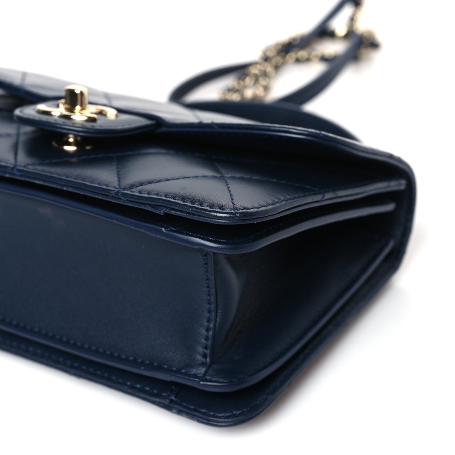 Calfskin Quilted Small Coco Lady Flap Navy