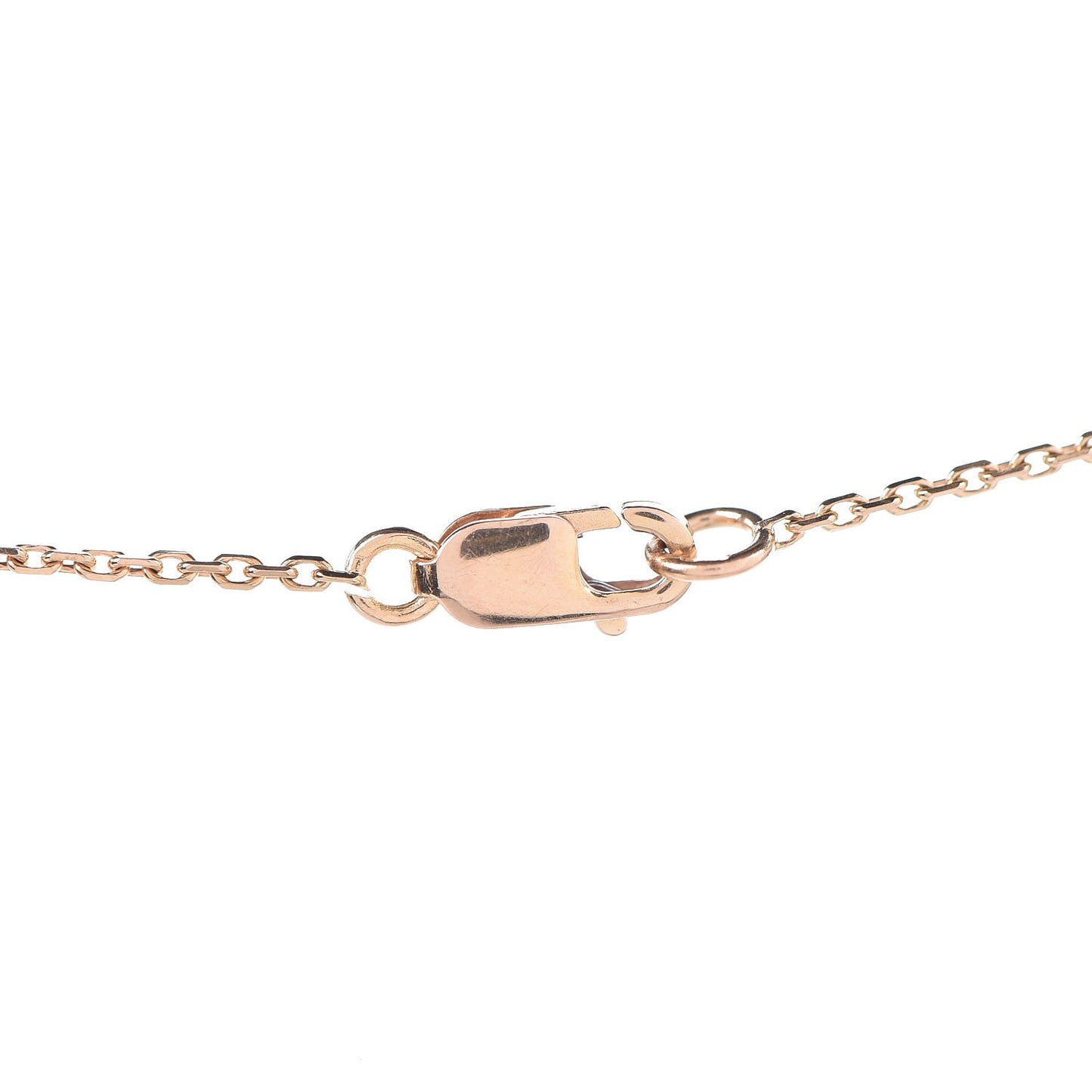 18K Rose Gold Carnelian Sweet Alhambra Pendant Necklace