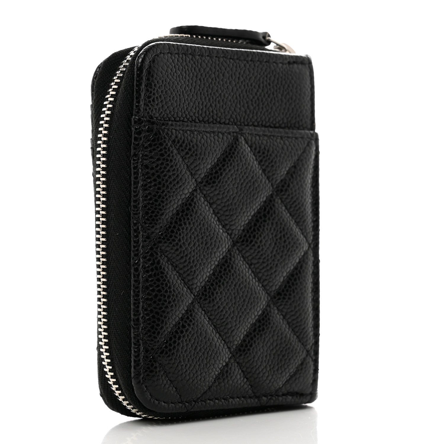 Chanel Caviar Quilted Zip Card Holder Black 3 of 7