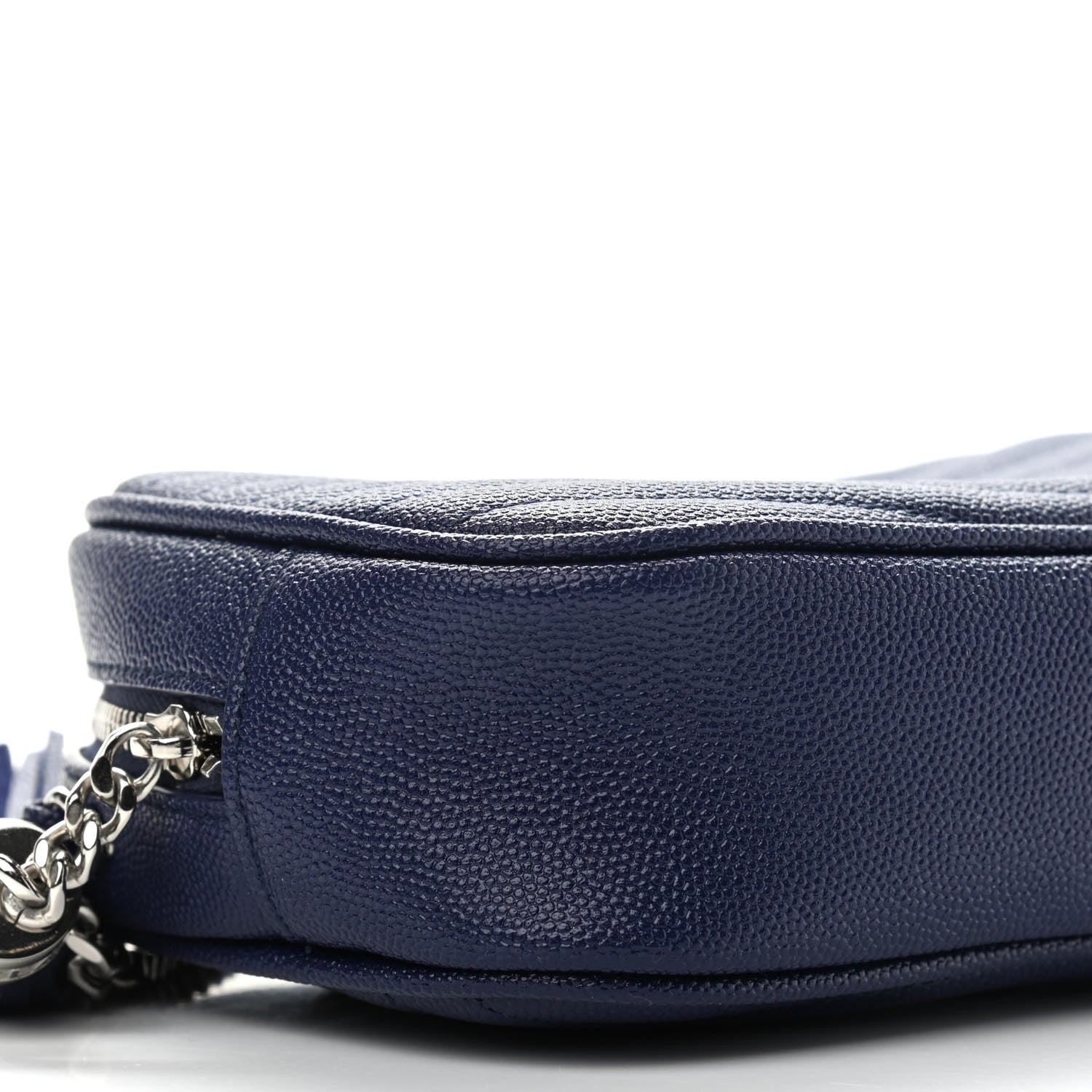 Saint Laurent Grain De Poudre Matelasse Monogram Mini Lou Camera Bag Azure Blue 8 of 9